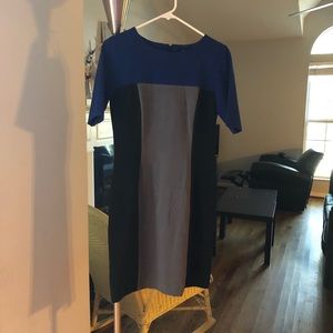 Tahari Alfred S. Levine Blue/Black/Grey Dress, 4